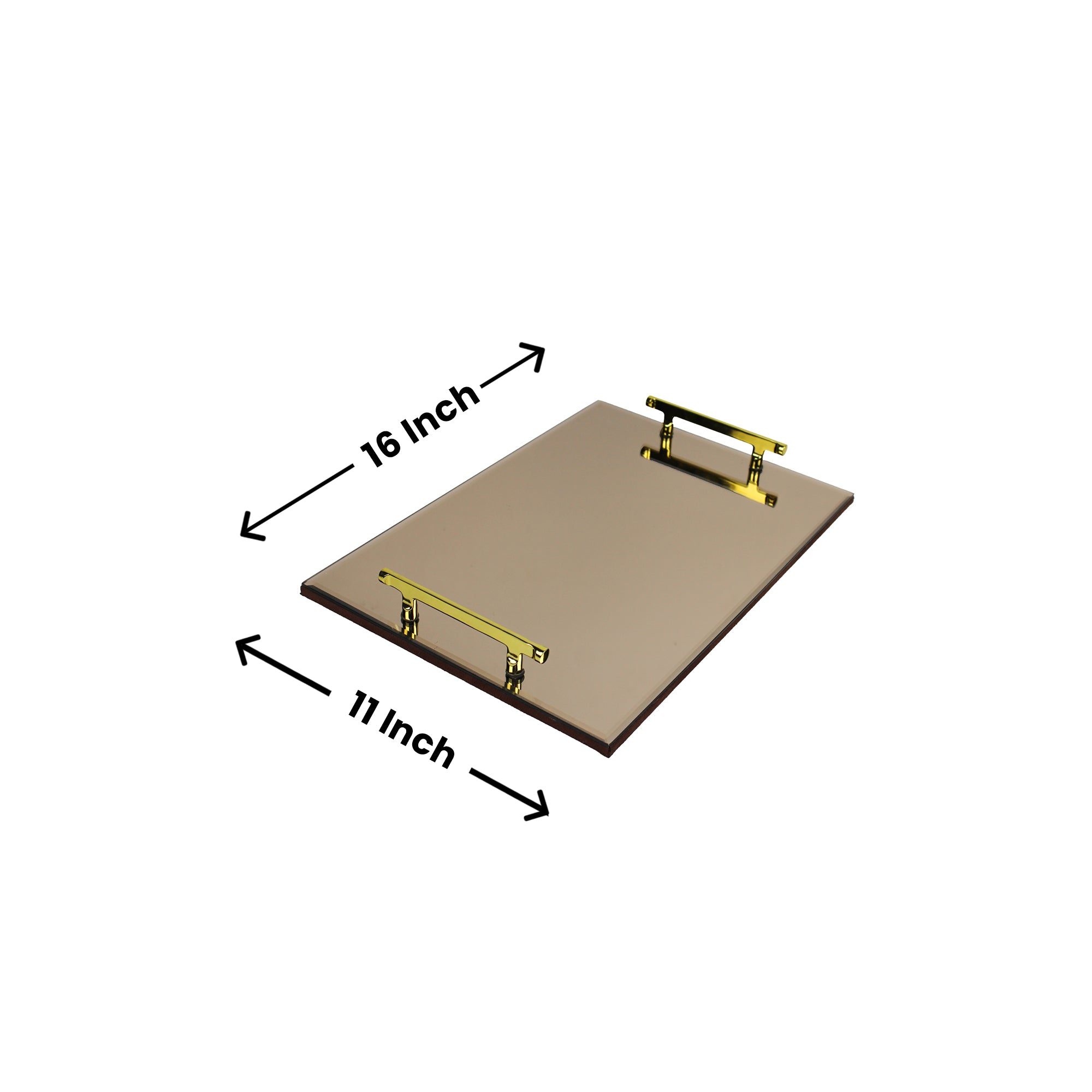 Luxury Brown Medium Glass Tray